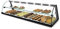 MBH - Neutrale Gebogene Doppelvitrine 84 cm, 2 Ebenen, für Gastronomie. Neutrales Glasdisplay für Bars und Restaurants.