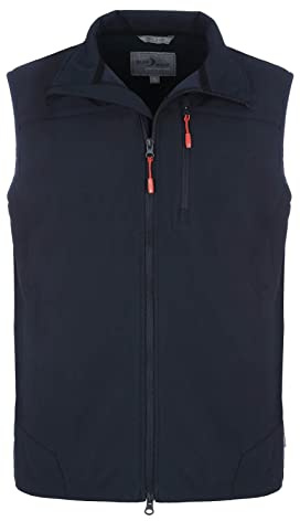 Blue Wave Herren Softshellweste Bernd - Outdoor-Weste Softshell Weste mit Stehkragen in Marine Größe M