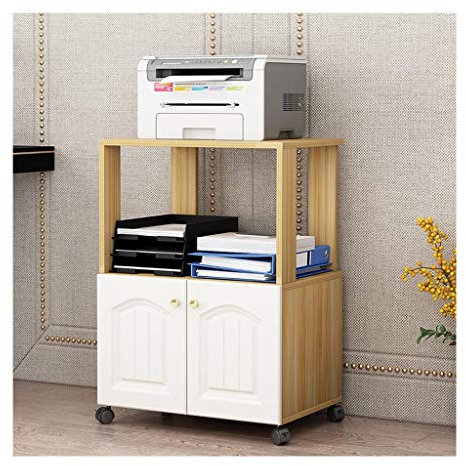 Support pour Imprimante rack Bureau rack Copie Support de rangement amovible Bibliothèque Support de rangement étage Boîte de rangement Porte-fax avec grande étagère ( Color : A , Size : 35*50*70cm )