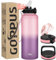 Goppus Bouteille d'eau en Acier Inoxydable avec Paille 1,2L/40oz à Double Paroi Bouteilles d'eau Isolées Étanchéité Bouteille d'eau à Couvercle Rabattable pour Adulte avec 3 Couvercles