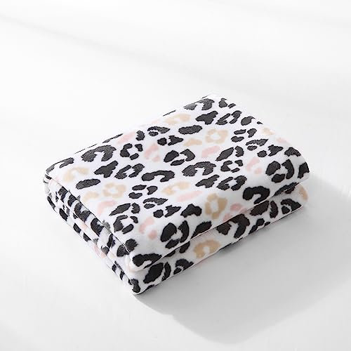 DREAMLANDING Fleece-Überwurf für Sofa, Bett, Stuhl, weich, bunt, übergroß, dekorativ, ultraplüschig, Leopardenmuster, 130 x 150 cm