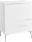 VASAGLE Meuble de Rangement, Commode, Buffet, 2 Compartiments avec Porte et Étagère Réglable, 2 Tiroirs, Moderne, 40 x 70 x 85 cm, pour Chambre, Salon, Salle à Manger, Bureau, Blanc Nuage BBK243W01