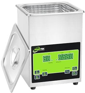 Sonixtek Limpiador Ultrasónico Digital 2L limpieza Ultrasónica 60W Dispositivo de Limpieza por Ultrasonidos joyas gafas relojes dentaduras postizas y herramientas con 100 W de potencia calorífica