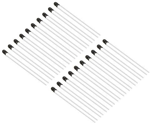 PATIKIL NTC Thermistoren Widerstände 20Stk 10K Ohm MF52-103 1% Genauigkeit Hochempfindlicher Strombegrenzer Temperatursensor für Messung Temperatur Schwarz