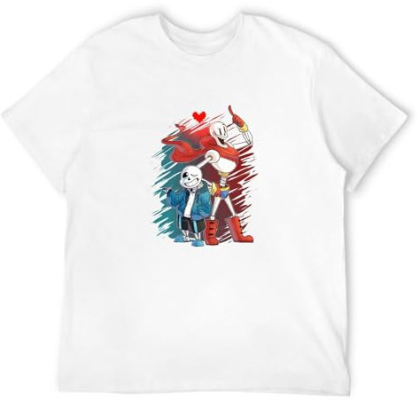 Sans and Papyrus Undertale T-Shirt Men T-Shirt White M