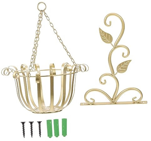 Cabilock 1 Satz Grüner Hängender Korb Vogelhäuschen Für Draußen Modern Hängende Blumenhalterung Halterungen Für Blumentöpfe Bonsai Hängen Regalhalterung Multi Drahtbügel Eisenrahmen Anlage