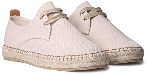 TONI PONS Dixon Espadrilles mit Schnürung für Herren, aus Baumwollstoff., ekrü, 39 EU