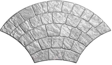 Polyurethan Matte Stempel-Scalloped, Nahtlose Beton Zement Textur Impressum Stempel, füR DIY, Beton Overlay und Stein-Muster-Projekte 51,6 X29,1