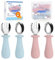 Nesritoy 4 Set Baby Besteckset|Kinderbesteck Mit Aufbewahrungstasche Silikon Löffelgabel Für BPA Kostenlos mit hält Anti-Choke-Design Für Baby Kleinkind Esslernbesteck