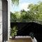 vidaXL Balkon Sichtschutz, Balkonbespannung mit Ösen Seil, Wasserfeste Balkonabdeckung, Balkonverkleidung für Balkon Terrasse, 90x800cm Schwarz 100% Polyester-Oxford