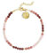 SINGULARU - Altea Dots Syra Rose Armband. Edelstahl mit 18 Kt Vergoldeter Beschichtung und Naturstein. Schmuck für Damen.