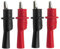 4 Clip Di Prova a Coccodrillo 1000 V 10 A Rosso Nero Clip a Coccodrillo in Metallo per Isolamento Accessori per Test Compatibile con Tester Elettrici/Multimetri