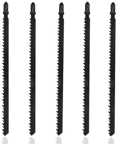 HANIUTTY 5 Pezzi Lame Seghetto Alternativo T744d Set, Lame per Seghetto Alternativo Lunghezza 180 mm, Taglio Veloce e Pulito, per Seghetto Alternativo, per Taglio Legno, Metallo, Plastica, PVC