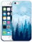 GlamCase for iPhone 5 / 5S / SE 1st Generation - Nature Misty Forest Design Printed Slim & Sleek Cute Plastic Hard Snap on Protective Designer Back Phone Case/Cover for iPhone 5 / 5S / SE 2016 White