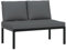 vidaXL Gartenbank mit Kissen Schwarz Aluminium, Bank, Parkbank, Outdoor Bank, Außenbank, Terrassenbank, Garten Sitzbank, Sitzbank, Outdoor Sitzbank