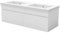 AICA Meuble Double Vasque 120cm, Meuble Salle de Bain Blanc