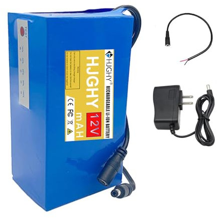 HJGHY Pack de Batterie Rechargeable DC 12 V 12 V 20 Ah 30 Ah Batterie au Lithium polymère avec Affichage de l'alimentation pour appareils Alimentation 12 V,12v,20Ah