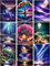 9-Pack Landschaft Diamond Painting Kits für Erwachsene, 5D DIY Aurora mit Baum Diamond Art Kits für Anfänger Runde volle Bohrer Paint by Diamonds für Home Wall Decor Geschenk12X16Inch
