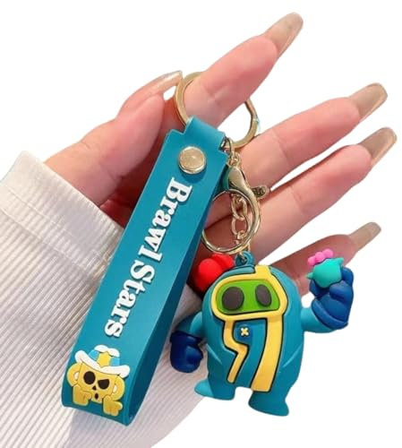 Xingbiyou Anime Brawl Stars Schlüsselanhänger, Auto Anhänger, Tasche Anhänger (O)
