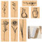 TIESOME 8 Stück Blumen Natürliche Pflanze Stempel, Stempel Blumen Holzstempel Prägestempel zum Basteln Geschenkanhänger, DIY Fotoalben, Sammelalben(Stil B)