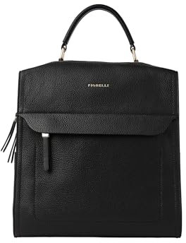Fiorelli Women's Isla Large Backpack, Stylish Backpack with Adjustable Straps & Pockets, Black Faux Leather