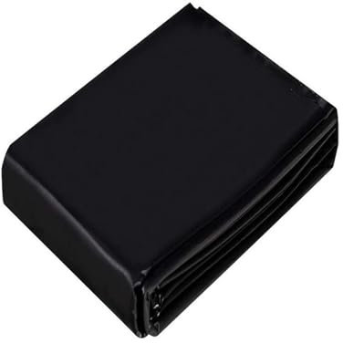 Strapazierfähige schwarze Teichfolie für Fischteiche, Gartenpools und Wasserfälle, UV-beständige Teichfolie, Membran, langlebig, wasserdicht, mit verstärkten Ecken, 12,5 x 13 m