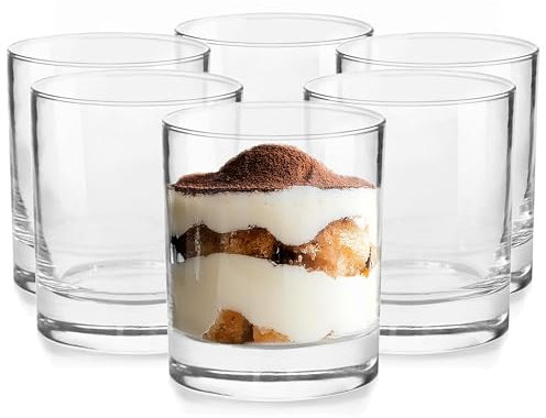 Glasmark KROSNO 1992 Dessertgläser 6er Set 300 ml Aus Glas Eisbecher Gläser Eisschalen Dessertschalen Spülmaschinenfest