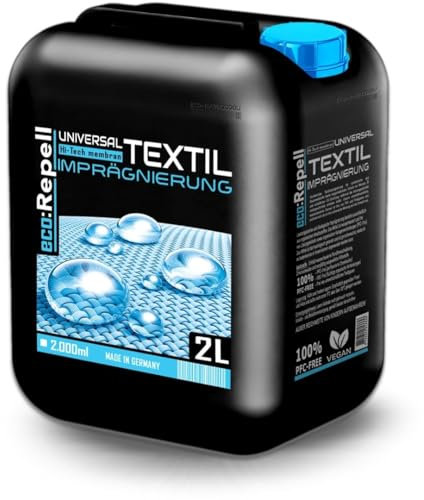 eco:Repell 2L UNI Zelt + Pavillon + Markise Textil Imprägnierspray - imprägnierung für alle Textilien wie Polster Möbel Sofa Cabrio Verdeck Autopolster PFC-Frei