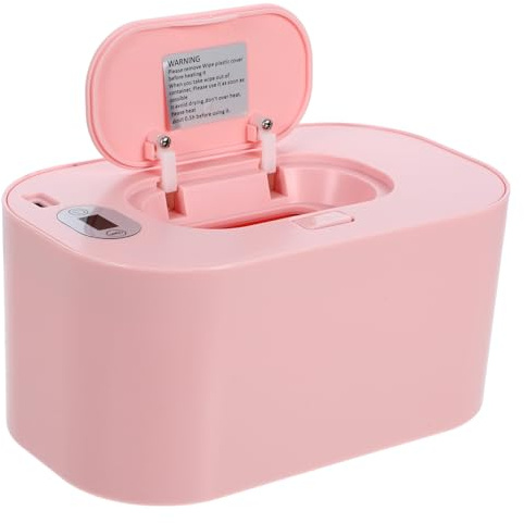 Baby Wipe Warmer with One Button Temperature Control for Home Use | ABS Heating Box, Constant Temperature Function, Power Saving Design, Pink Finish, Portable Household Wet Tissue Heater