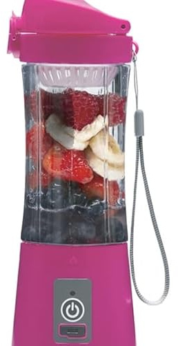 active BY X-TONE Portable Blender, Pink, USB Rechargeable Personal Smoothie Maker with Carry Strap