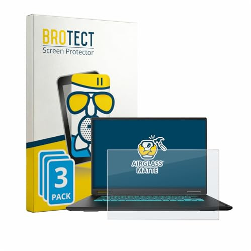 BROTECT Entspiegelungs Schutzglas für Gigabyte Gaming A16 GA63H (3 Stück) Schutzfolie Glas Matt [Extrem Kratzfest 9H, Anti-Reflex, Anti-Fingerprint]