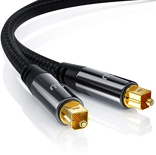 CSL - TOSLINK Kabel Digitalkabel - 3m - LWL Optisches Kabel - Digital Audiokabel Toslink auf Toslink - HiFi-System Home Entertainment Heimkino Soundbar CD, DVD, Blue-Ray-Player, Xbox