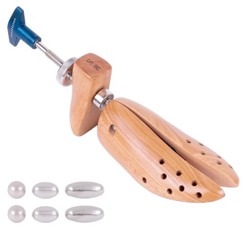 FootFitter Premium Professional 2-Wege-Schuhspanner - Dehnt Länge und Breite, Braun (braun), 45/47 EU