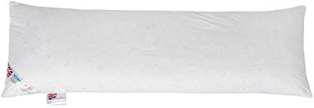 HOMESCAPES 4'6″ Full Body or Bolster Duck Feathers and Down Pillow for Pregnancy/Maternity - Machine Washable Extra Large Super King Size Pillow RDS Certified.