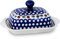 Bunzlauer Keramik Butterdose Butterglocke Butterbehälter rechteckig für 250g (1 Stück Butter) 20x10,5x10,5 cm verschiedene Muster (Dekor 41, 250 g)