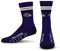 Bare Feet NFL Deuce Crew Herrensocken, 4 Streifen, Herren, 504-TCDEUCENFL, Baltimore Ravens, Large (10-13)