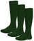 KLOTTZ-COLEGIO15-Calcetín Alto colegial Pack 3 Pares. Media por la Rodilla de algodón con puño antipresión y Puntera Reforzada.Talla 26/28. Verde Botella