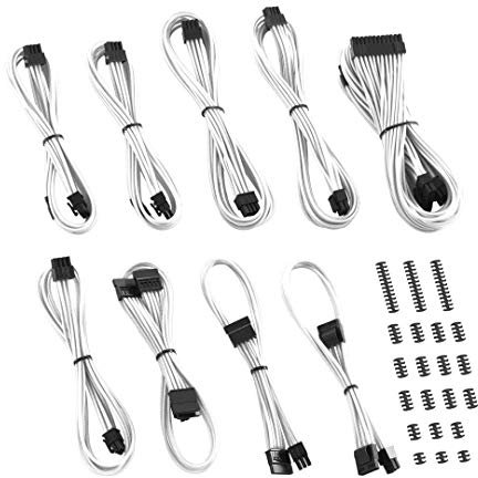 CableMod Classic ModMesh C-Series Juego de Cables Corsair RMi y RMX - Blanco