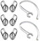 BLLQ -Ohrpolster und Ohrschlaufen-Clip-Set für Plantronics Explorer 500 M180 M155 M165 M70 M90 Headset, Gel-Ohrpolster, 6 Stück und Ohrbügel, transparent, 2 Stück