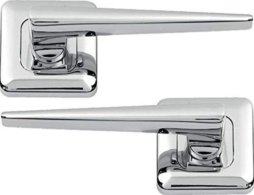 Architectural Hardware Howdens Bertelli Lugano Lever On Square Rose Door Handles Polished Chrome