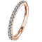 OUFER 16G Rostfreier Stahl Knorpel Ohrringe Fünf Petal Clear CZ Blume Tragus Helix Earrings Knorpel Ohrstecker rose gold 8mm