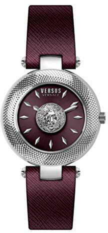 Versus Versace VSP214318 Brick Lane Burgunder Zifferblatt Damenuhr Lederarmband