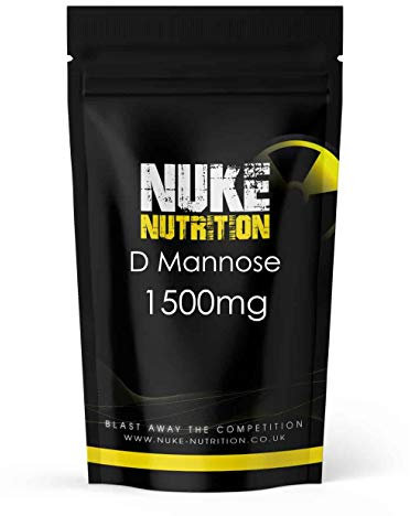 Nuke Nutrition D Mannose Capsules 1500mg | 60 Capsules | UTI Treatment for Women & Men | Urine Infection Relief | Cystitis Treatment | Natural Pills Made from Cranberry | Alternative to Antibiotics