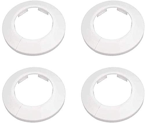 Wandflanschabdeckungen, Kunststoff, Heizkörperrohrmanschetten, 4 Stück, Wasserrohr-Abflussleitung, Außendurchmesser, Flanschdekoration (160)