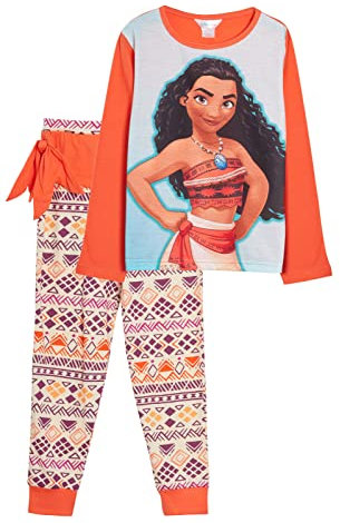 Disney Mädchen Moana Dress Up Schlafanzug für Mädchen Neuheit Pyjamas in voller Länge für Kinder Nachtwäsche Set