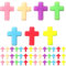 FOMIYES 200 Stück Acryl-Kreuz-Perlen, Bunte Kreuz-Anhänger, Abstandshalter, Perlen, Charm, Acrylperlen für Schmuckherstellung, Halsketten, Armbänder, DIY Handwerk (zufällige Farbe)