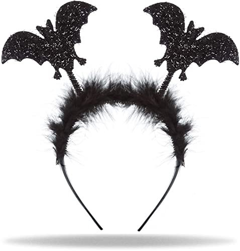 Hatstar Fledermaus Ohren Haarreif | Stirnband mit Fledermäusen | Vampir Haarband | Haarschmuck für Kinder, Damen & Herren | Kopfschmuck Accessoire zu Karneval Fasching Kostüm Party´s
