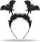 Hatstar Fledermaus Ohren Haarreif | Stirnband mit Fledermäusen | Vampir Haarband | Haarschmuck für Kinder, Damen & Herren | Kopfschmuck Accessoire zu Karneval Fasching Kostüm Party´s
