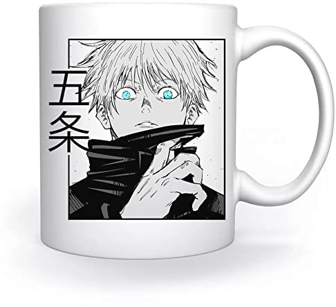 Enigmae Gojo Satoru Jujutsu Kaise Tasse Weiß Für Kaffee Tee Cappuccino Kakao Mug White Coffee Tea Cacoa