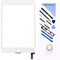 Set di schermi per iPad Mini 4 da 7,9 pollici A1538 A1550 Digitizer Vetro Touch Screen Sostituzione e adesivo preinstallato con kit di attrezzi di riparazione (senza tasto Home, senza LCD)(bianco)